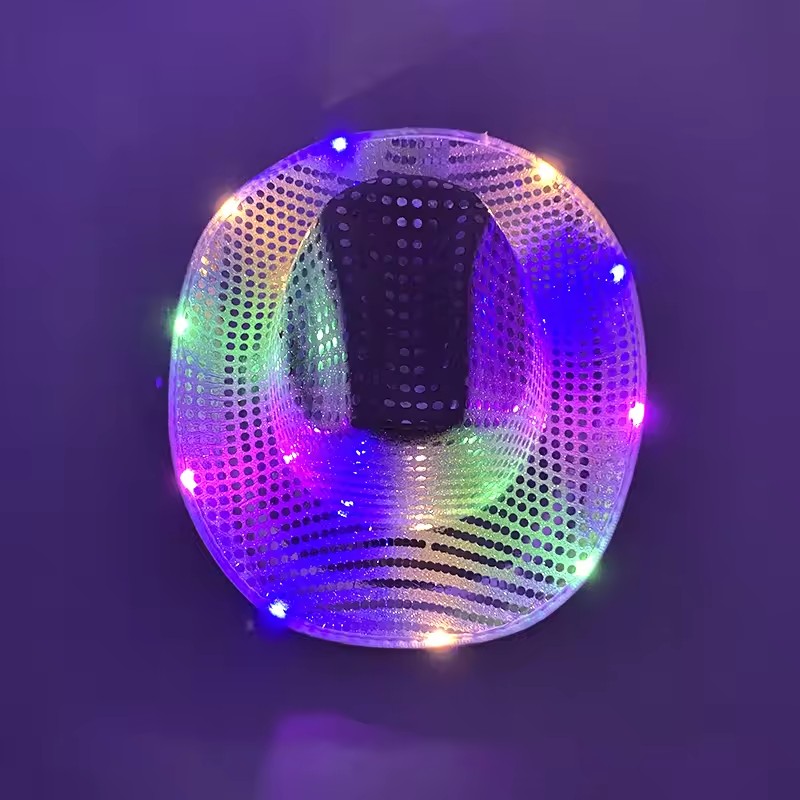 Party Hat Cone - Blinky LED Light Cowboy Cowgirl Cappello